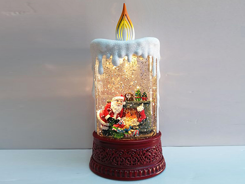 Снежный шар-свеча "Санта Клаус"